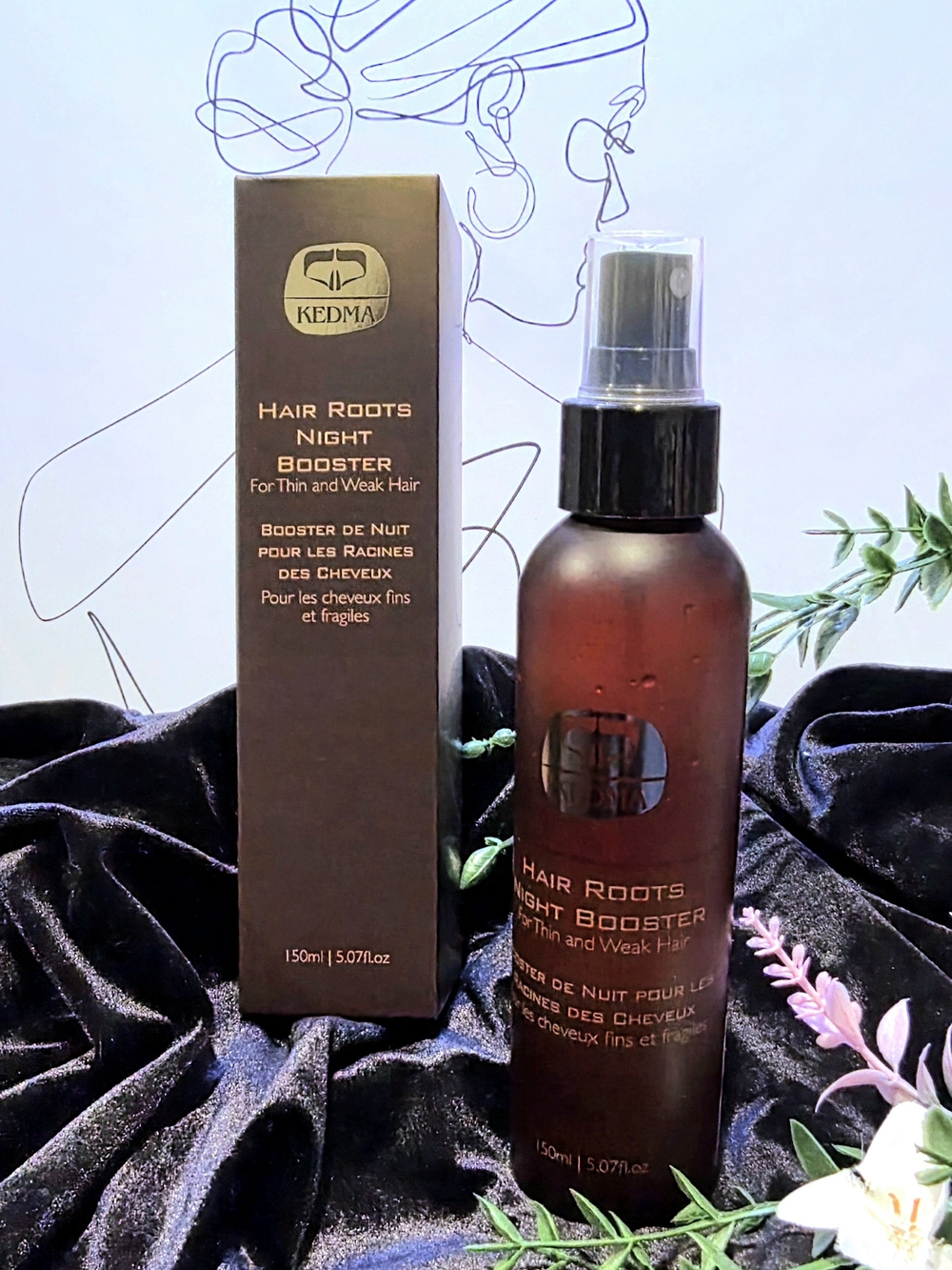 KEDMA Hair Roots Night Booster Serum Treatment 150ml / 5.07 fl oz
